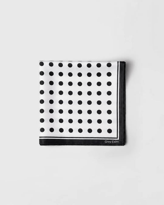 Polka Dot Pattern Printed Square Scarf