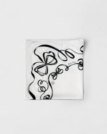 Bow Printed Square Scarf