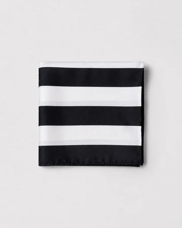 Black & White Chevron Stripe Printed Square Scarf