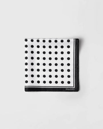 Polka Dot Pattern Printed Square Scarf