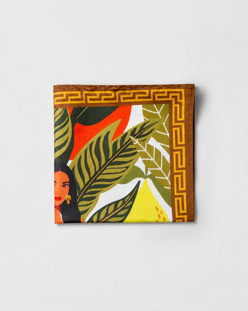 Tropical Citrus Square Scarf