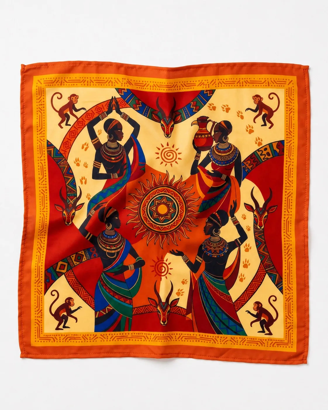 African Heritage Printed Square Scarf