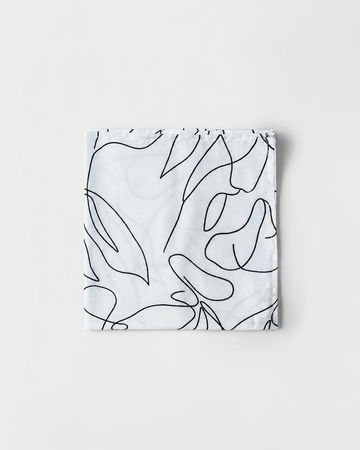 Minimal Abstract Printed Square Scarf