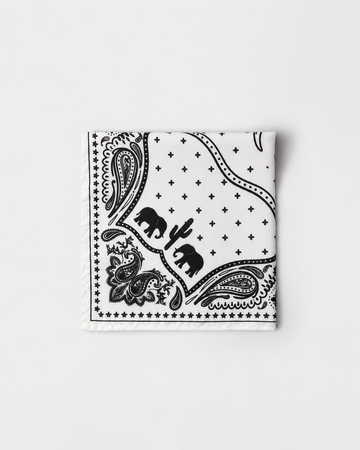 Western Elephant Printed Square Scarf