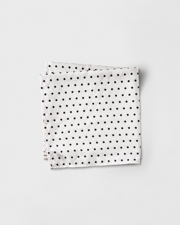 Black & White Polka Dot Printed Square Scarf