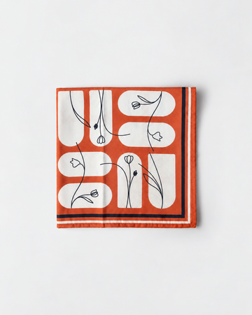 Floral Printed Square Scarf