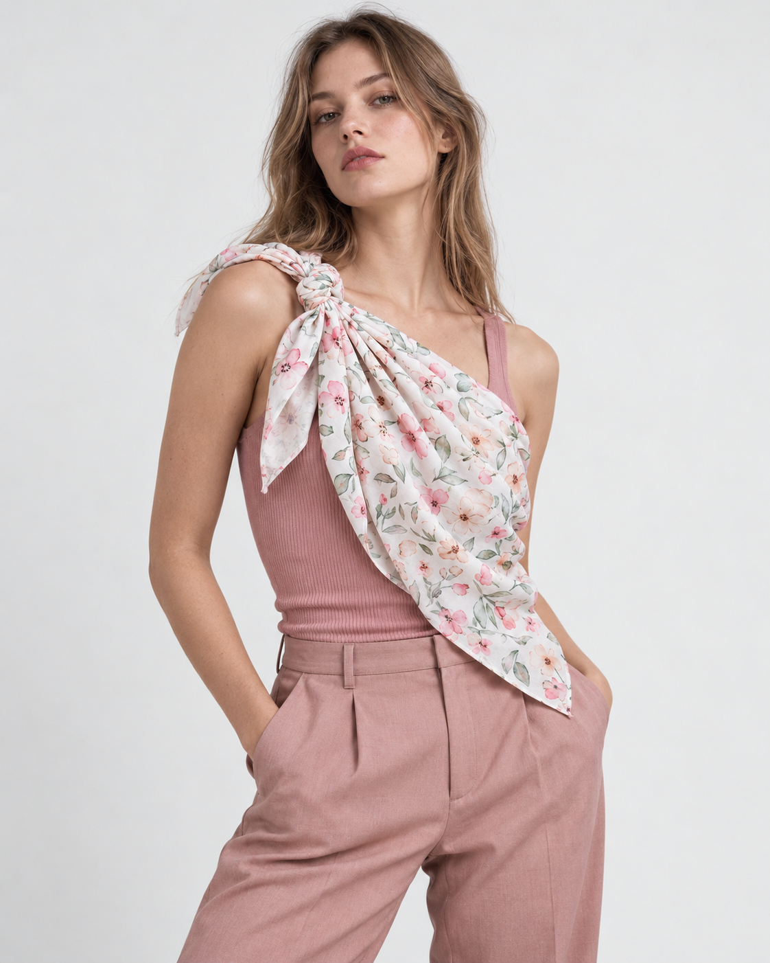 Floral  Printed Square Scarf