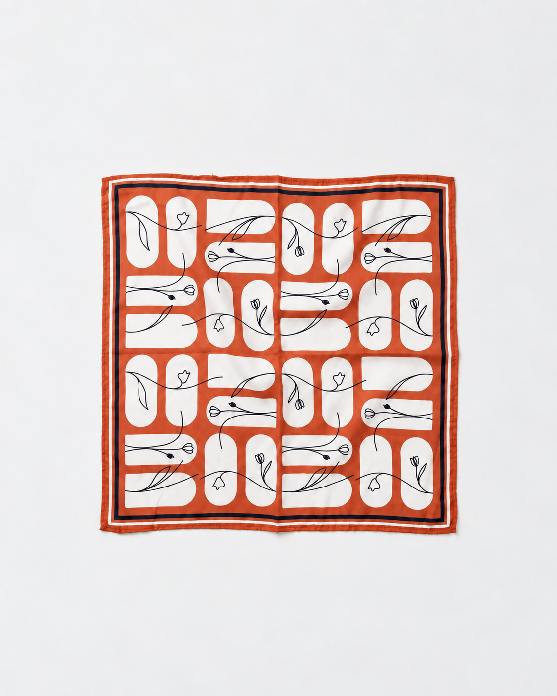 Floral Printed Square Scarf