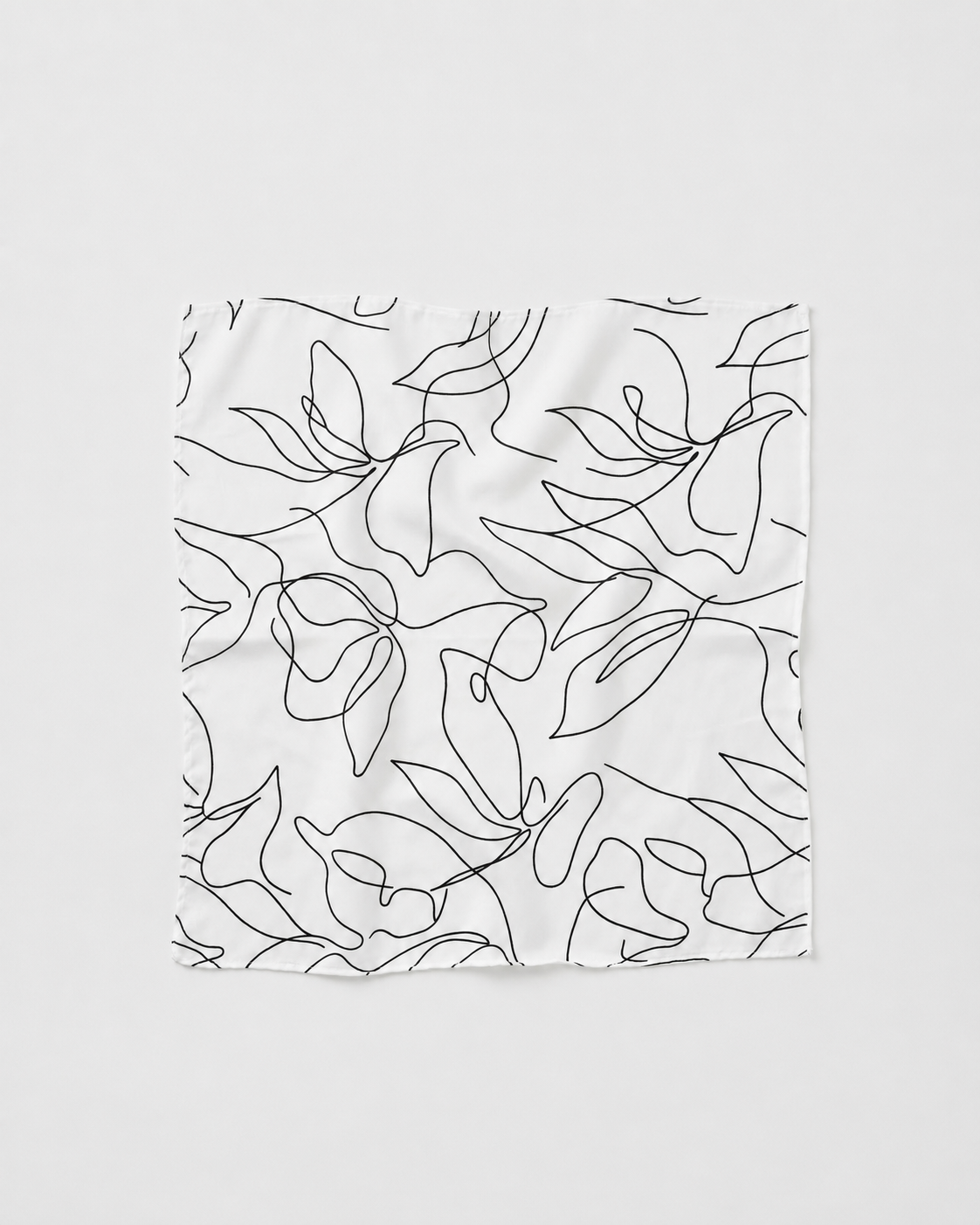 Minimal Abstract Printed Square Scarf