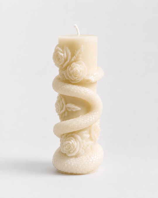 Snake & Rose Sculpted French Vanilla Candle