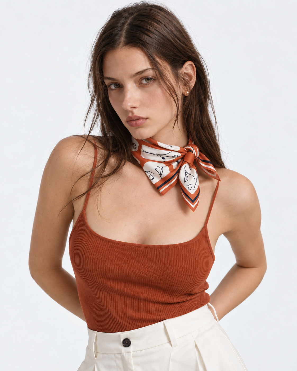 Floral Printed Square Scarf